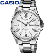 GgGg /Casio นาฬิกาข้อมือผู้ชาย เลขโรมัน กันน้ำ 100M สายสแตนเลส รุ่น MTP-1384（มีหลากหลายสไตล์ให้เลือก）GgGg