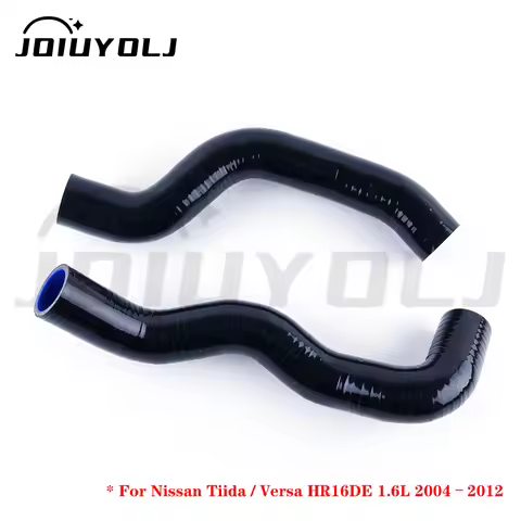 2Pcs Silicone Radiator Coolant Hose Pipe Kit For 2004 -2012 Nissan Tiida/Versa C11 HR16DE 1.6L