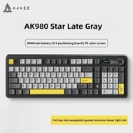 AJAZZ AK980 Wireless and Wired Mechanical Keyboards with Screen, RGB Customizable Keyboard for Gamin