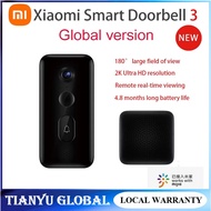 New Mijia Smart Doorbell 3 Camera Video 180° Field of View 2K HD Resolution Remote Real-time View AI Humanoid Recognitio