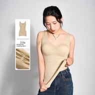 SKIMS Seamless Tank Ribbed V-Neck Vest Women's Belly-Narrowing Yoga Top Sleeveless Body Shaping