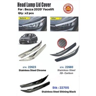 Perodua Bezza facelift 2020-2026 Eyelid Headlamp Chrome/Shining Black/Carbon