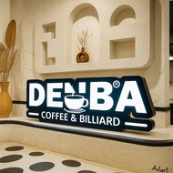 Custom 3D Acrylic LED Raised Letters – Light-Up Signage Logo ELEGAN for Cafes, Restaurants & Busines