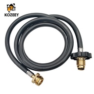 [KOZEEY] Propane Adapter with Hose, Gas Tank Connector 1lb to 20lb Converter, Portable Propane Stove