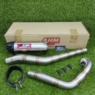 AHM RACING EXHAUST PIPE STAINLESS STEEL 32MM &amp; 35MM Y15ZR V1 V2 YAMAHA