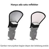 2 Dalam 1 Silver White Reflektor Flash Eksternal Reflektor Flash Difuser Flash Reflektor Flash Godox