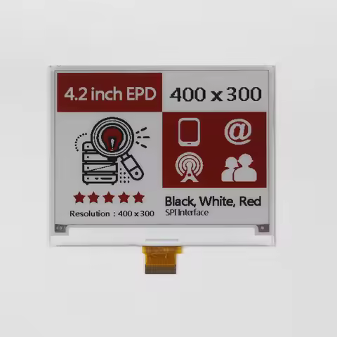 P420016-MF1-A 4.2 inch 24PIN SPI Red White Black Eink E-Paper LCD Display Screen 400x300
