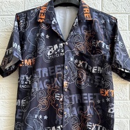 เสื้อเชิ้ตฮาวายแขนสั้นลาย BMX STREET RACING M,L,XL,2XL ใส่ได้ทั้งผู้หญิงและผู้ชาย