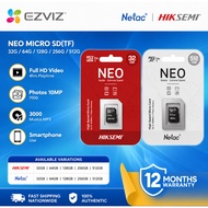 EZVIZ | NETAC & Hiksemi Micro SD Card 32GB 64GB 128GB 256GB 512GB | High Speed TF Memory Card