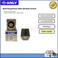 ANLY MULTI RANGE ANALOGUE TIMER AH3-N  A240V & A415V6S/60S/6M/60M 3S/30S/3M/30M