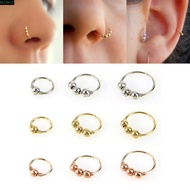 MXMIO Nose Ring Fashion Retro Nostril Hoop Tragus Septum Helix Hoop Stud Round Beads