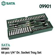 SATA [ 09901 ] - 66pcs 1/4 Dr.Socket Tray Set ( mm Size )