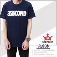 3SECOND t-shirt - digital distro screen printing - unisex t-shirt - soft cotton polyester - surfing 