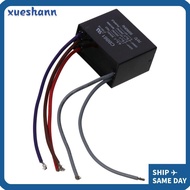 XUESHANN 2pcs 3 Speed Fan Switch, Black Plastic Ceiling Fan Pull Chain Switch, Durable Copper Green 