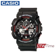 Casio G-Shock นาฬิกาข้อมือสุภาพบุรุษ สายเรซิน รุ่น GA-100-1A4DR - สีดำ