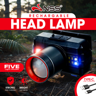 NSS Headlamp Water Proof Head Flashlight Led Large capacity battery Super Bright Head Long Battery L