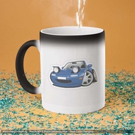 Mug Bunglon Mazda MX5 Miata caricature blue