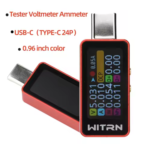 USB-C（TYPE-C 24P）Tester Voltmeter Ammeter Power TYPE-C Fast Charge Detection Capacity Tester Meter P