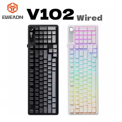 EWEADN V102/V102 Ultra 99 Keys Wired/wireless Keyboard Game Keyboards Smart Display&Knob Cute PC Key