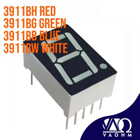 10PCS 3911BH 3911BB 3911BG 3911BW 0.39 Inch Common Anode One Digit Seven Segment Led Display Tube 10