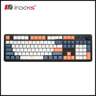 艾芮克 irocks K73M 機械式鍵盤(夕陽海灣/有線/紅軸/PBT/智慧滾輪/中文/1年保固)