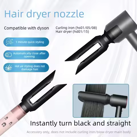 Hair Straight Finish Airflow Smooth Nozzle Attachment Fit Dyson Airwrap HS01 HS05 HS08 SenCiciMen X9
