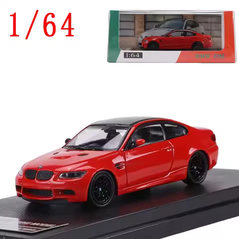 Fine Model Diecast 1/64 Scale BMW M3 Alloy Car Model BMW M3 E92 Play Vehicles Toys for Boys Gift Ori
