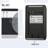 BL-5C replacement battery 1020mAh original BL 5C rechargeable USB charger for Nokia mobile phone lit