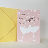 {包郵} Cheers 🥂 祝福賀卡 心意卡 情人節 紀念日快樂 生日卡 結婚賀卡