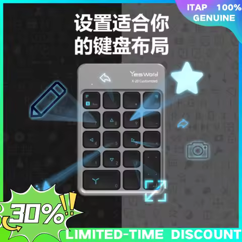 YesWord X-20 Bluetooth Custom Keyboard Used for Procreate Goodnotes Csp and Support Ipad Mac and Win