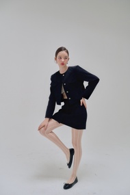 MILEY  BLAZER เสื้อเบลเซอร์แขนยาว กระดุมโลโก้