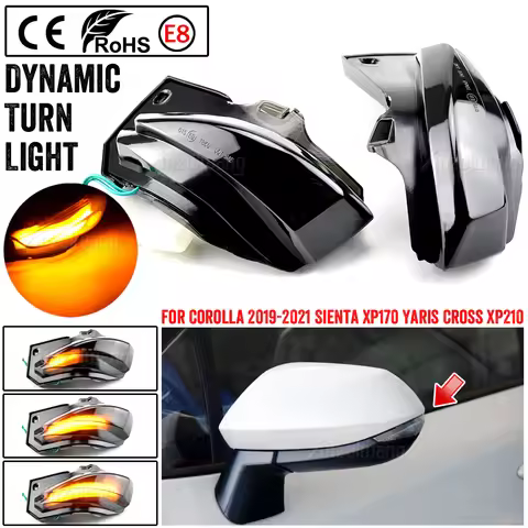 For Toyota Corolla E210 Sienta XP170 Yaris Cross XP210 LED Light Rear View Mirror Blinker Arrow2pcs 