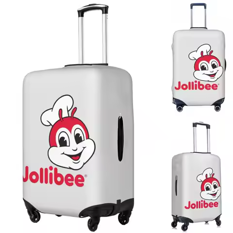 Retro Jollibee Suitcase Cover Protection Elastic Trip Luggage Protector Covers for 18-32 Inch