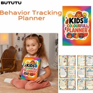 BUTUTU Children Behavior Tracking Planner, Slim Portable Kids Journal,  Goal Tracking Doodle Pages C