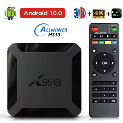 Fast Set Top Box X96Q Smart TV Box Allwinner H313 Quad core Android 10.0 OS Media Player QSupport Wi