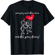 Annoying Each Other Since 2011 Couples Wedding Anniversary T-Shirt