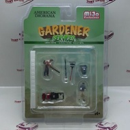 American Diorama Gardener Services 1/64 Diecast Car Model Diecast Car Diorama 1/64