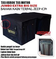 TAS MOTOR TAS OBROK KURIR POS SPRINTER TAS ANGKUT BARANG TAS KERANJANG SAMPING MOTOR BAHAN KAIN TERPAL MODERN UKURAN JUMBO