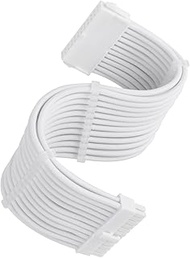 Silverstone SST-PP07E-MBW-V2 Super Flexible Power Supply Extension Cable, 1 x 24pin ATX, White