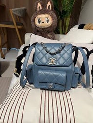 Chanel duma backpack 荔枝牛皮 100%Authentic,98%new💎尖沙咀中港城門市