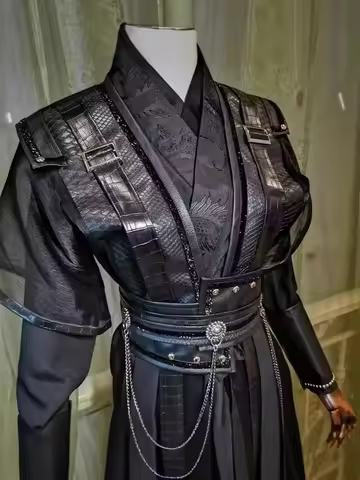 He Xuan Cosplay Costume Tian Guan Ci Fu Chang Geng Mo Ran Cosplay Costume Black Hanfu For Women Men