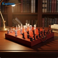 [Koolsoo] Terracotta Fighter Chess Set Travel Friendly 3D Chinese Chess Set Foldable for Tourists