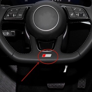 For Audi A3 A4 A5 A6 Q5L Q7 steering wheel modified RS metal sticker Central control Sline sports sticker custom metal l
