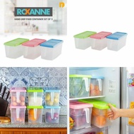 Large Hand Grip Food Container Jar refrigerator rice Container vegetable spices Roxanne Food Contain