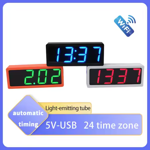 Digital tube clock wifi automatic time synchronization calibration movement wifi time luminous elect