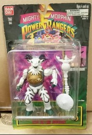 絕版 Bandai 1994年 美版 恐龍戰隊 Mighty Morphin Power Rangers Evil Space Aliens 5吋高 Head Butting Robogoat act