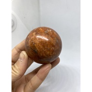 D2275 Natural Crystal Raw Ore/Sunstone Ball Rich Orange Color Diameter Approximately: 53.3mm Weight 