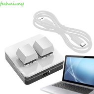 FUHUI Copy Paste Keypad, Acrylic Mini Custom Mini 2 Key Keypad, Hot Swap Keypad Type-c Interface Ill