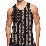 [Local Stock] F1 Halloween Christmas 3D Fake Abs Chest Printed Tank Top Gym Clothing Men Summer Stre