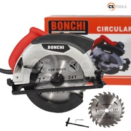 BONCHI เลื่อยวงเดือน 7 นิ้ว  รุ่น 575 950w. มีไฟเลเซอร์ตีเส้นเพื่อความแม่นยำ ปรับองศาได้ ด้ามจับเสริ